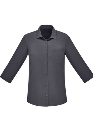 BIZCARE CS951LT LADIES EASY STRETCH 3/4 SHIRT 4 COLOURS - REDZ WORKWEAR + TOOLS NORTH LAKES