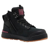 REDZ Workwear - HARD YAKKA Womens 3056 Zip Safety Boot - Black