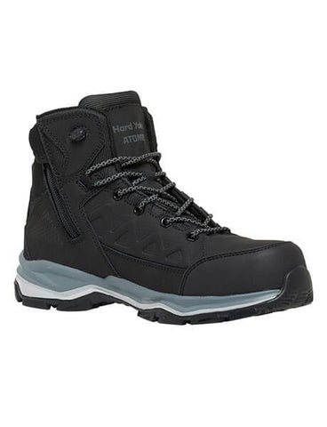 HARD YAKKA Y60285 ATOMIC SAFETY BOOT - BLACK - RED Workwear