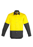 SYZMIK ZW122 UNISEX HI VIS SPLICED INDUSTRIAL SHIRT - redz WORKWEAR