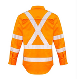 SYZMIK ZW690 MENS HIVIS X BACK TAPED SHIRT - REDZ WORKWEAR + TOOLS NORTH LAKES