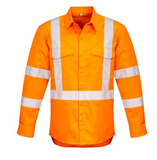 SYZMIK ZW690 MENS HIVIS X BACK TAPED SHIRT - REDZ WORKWEAR + TOOLS NORTH LAKES