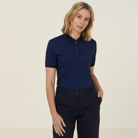 NNT Womens Textured Short Sleeve Polo (CATUF9) - 2 Colours