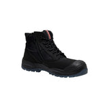 HARD YAKKA Y60235 NITE VISION ZIP SIDE SAFETY BOOT - BLACK - REDZ Workwear