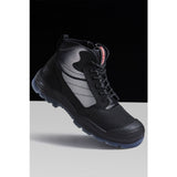 HARD YAKKA Y60235 NITE VISION ZIP SIDE SAFETY BOOT - BLACK - REDZ Workwear
